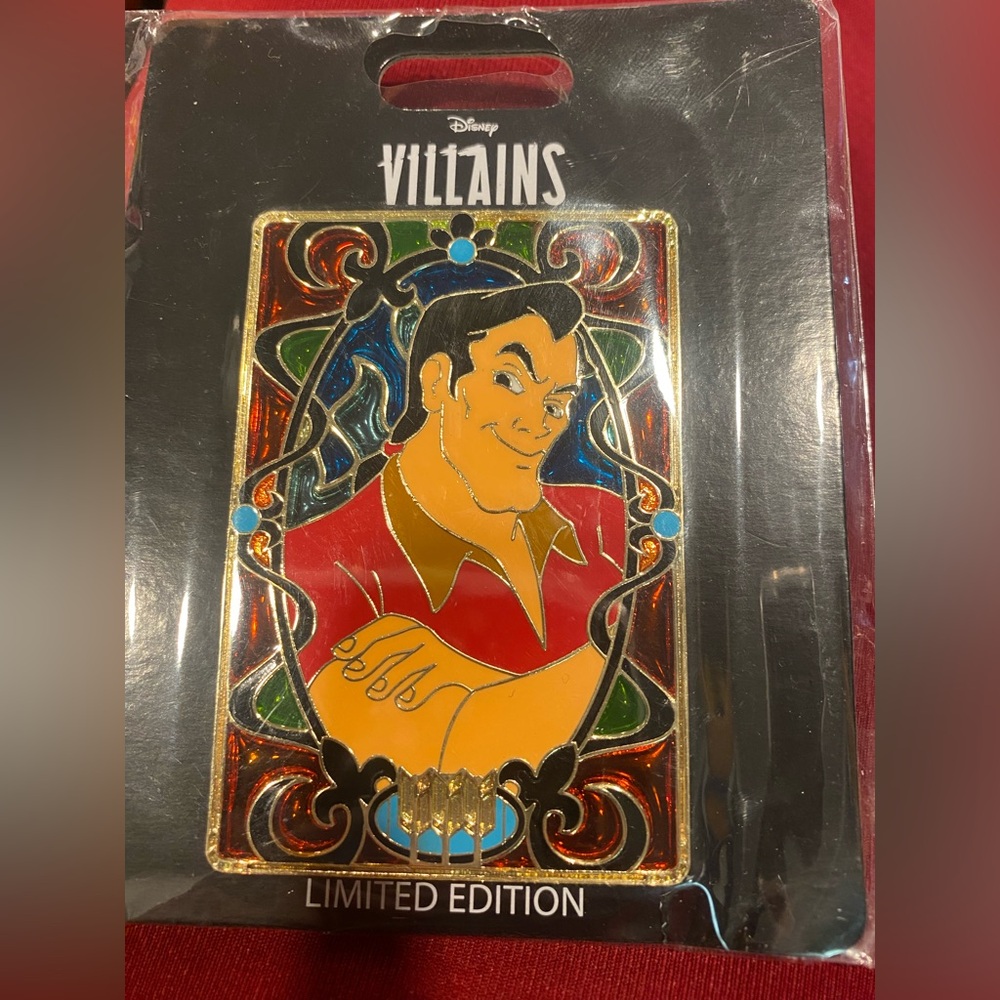 A4 Disney LE 300 Pin Palm Pink A La Mode Villains Stained Glass Gaston Beauty